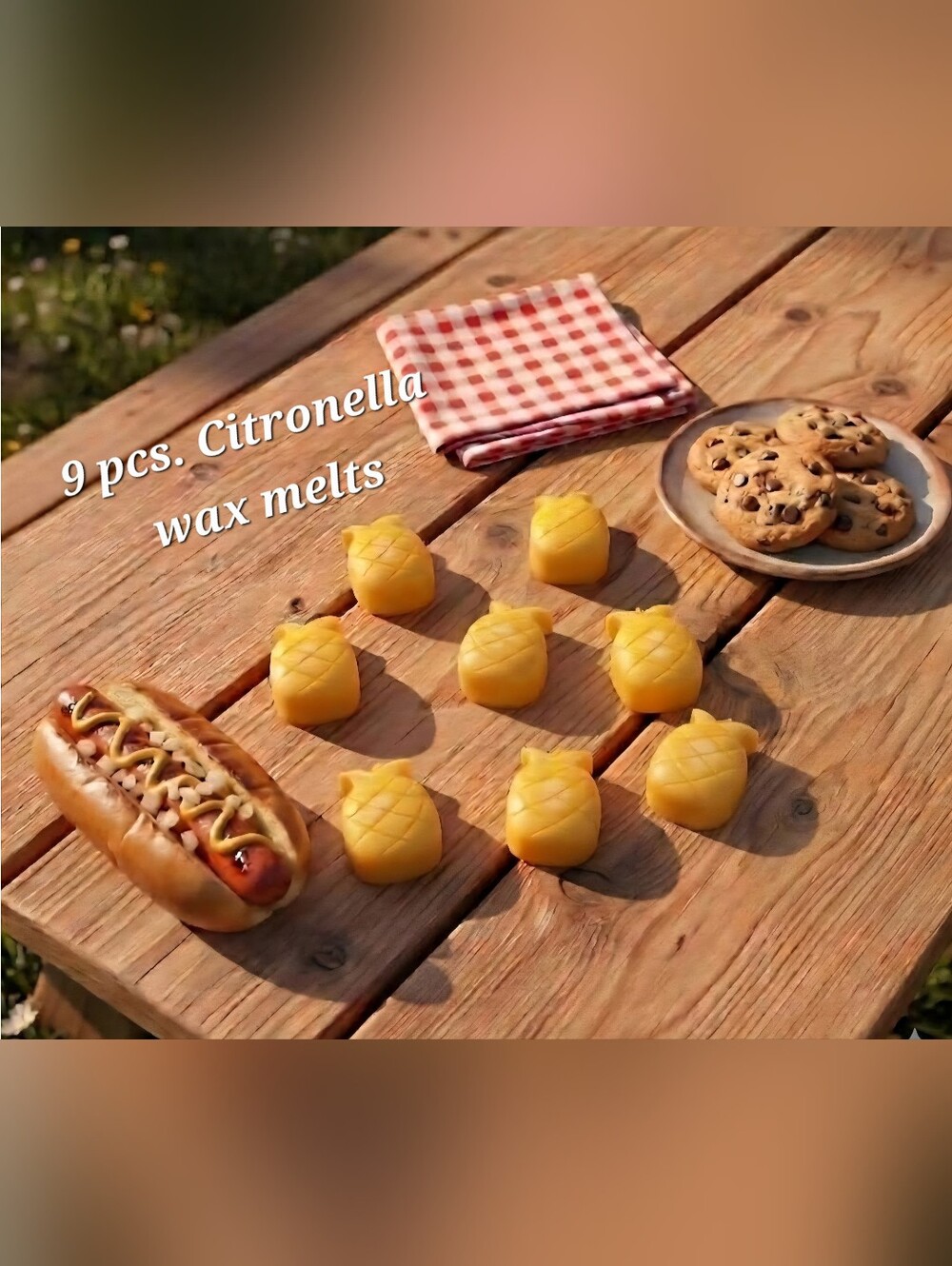 🐝BUY IT NOW Citronella Wax Melts in Pineapple Yellow- Set of 9